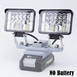 Portable LED Work Light For Greenworks 24V Lithium Battery Wireless w/USB Outdoor Double Headlight Emergency Lights