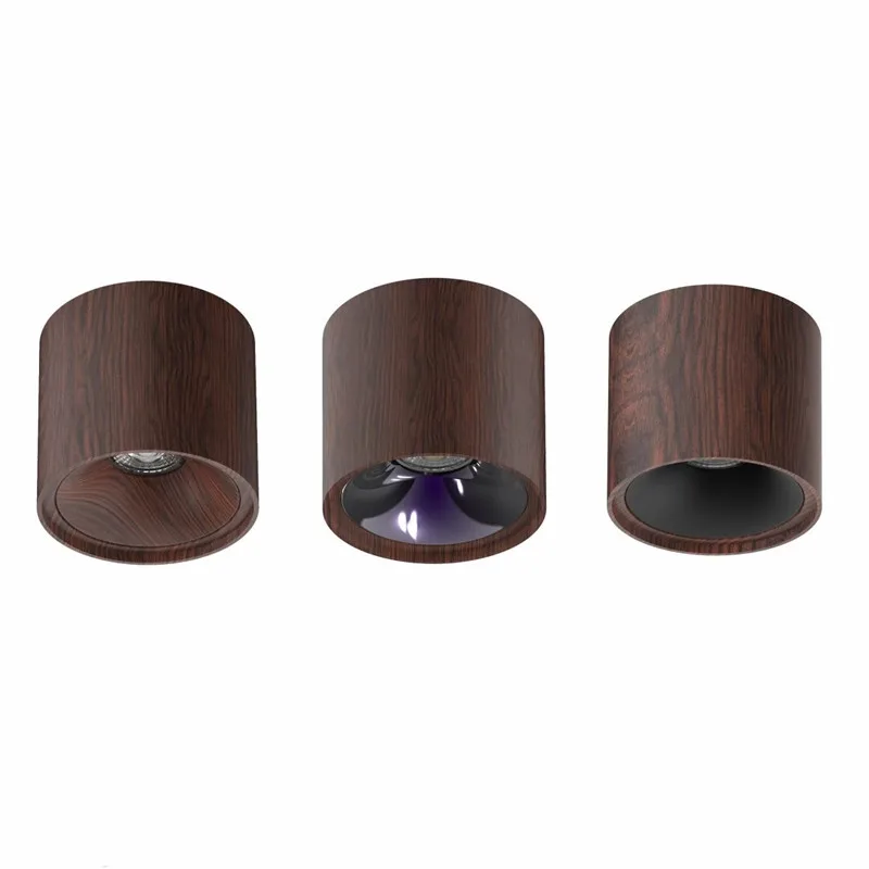 LED Ceiling Light Anti Glare Chinese Style Walnut/Japanese Wabi Sabi Style High-Quality Aluminum Living Room Bedroom 110V/220V
