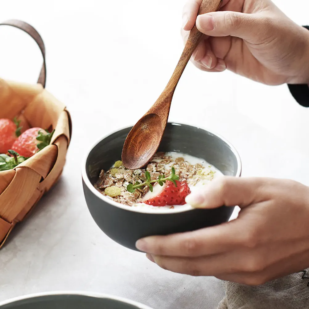 

5Pcs Children Mini Spoon Ecofriendly Stylish Handmade Polished Lightweight Sturdy Perfect Home Restaurant 12.5cm