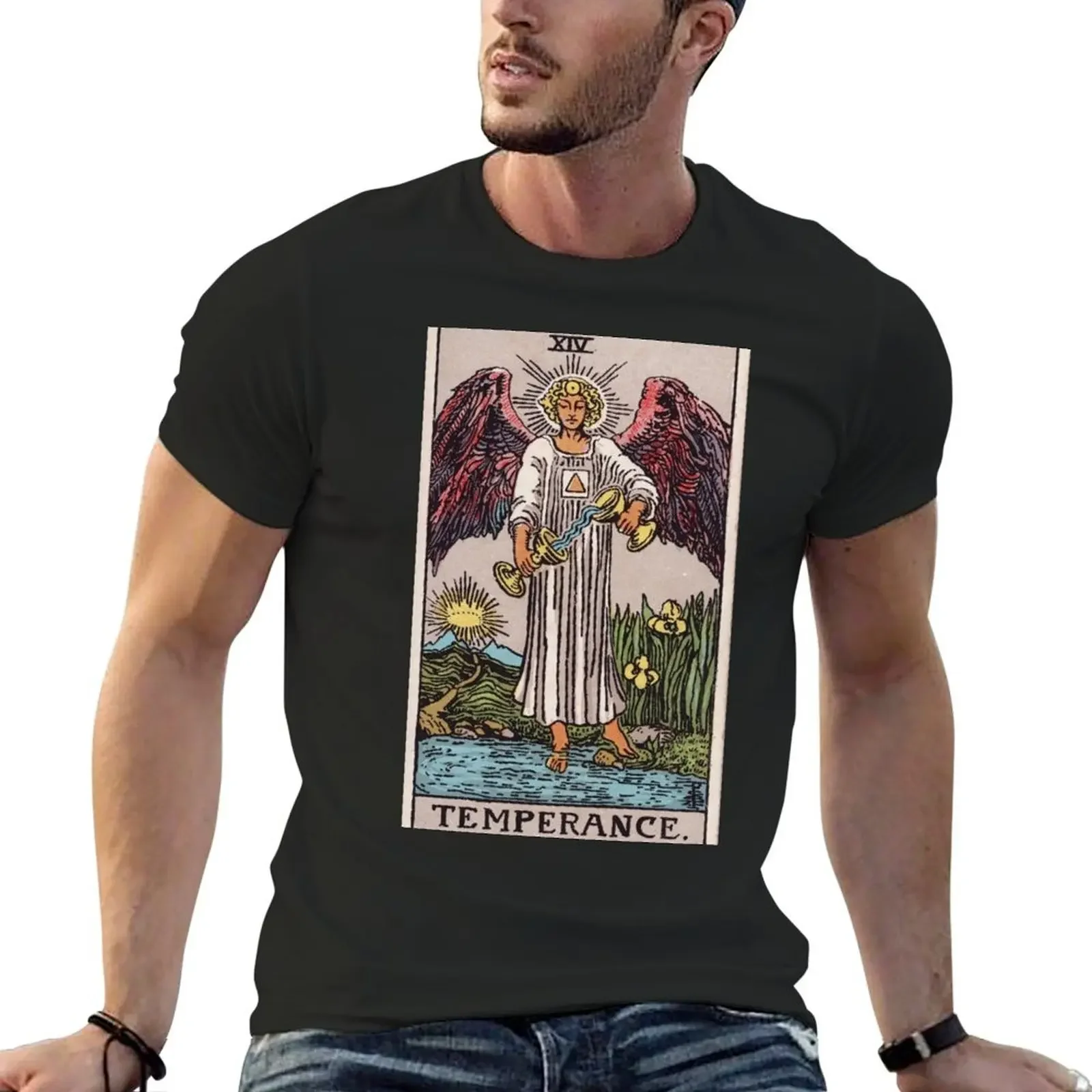 

Temperance Tarot T-Shirt sublime vintage graphic tee blacks graphic t shirt vintage mens shirts graphic tee