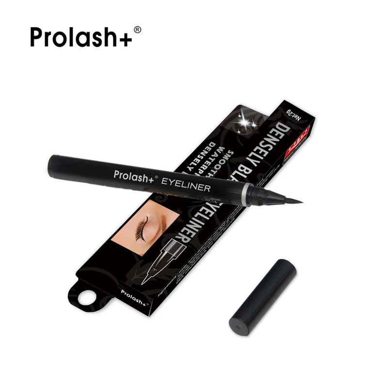 Prolash + Zwarte Eyeliner Waterdichte Make-Up Blijvende Vrouwelijke Oogmake-Up Cosmetica Wimper Make-Up Tool Snel Te Drogen Eyeliner