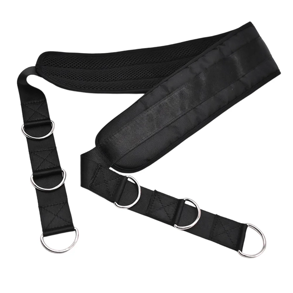 Adjustable Polyester Rowing Strap Leg Press Belt 128x10cm For Home Gyms Resistance Band Pulley System Portable Workout Gear