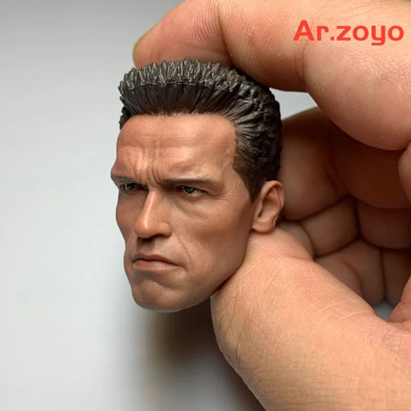 1/6 Arnold T800 Schwarzenegger Hoofd Snijwerk Mannelijke Hoofd Sculptuur Model Fit 12 Inch Mannelijke Soldaat Actie Figuur Lichaam