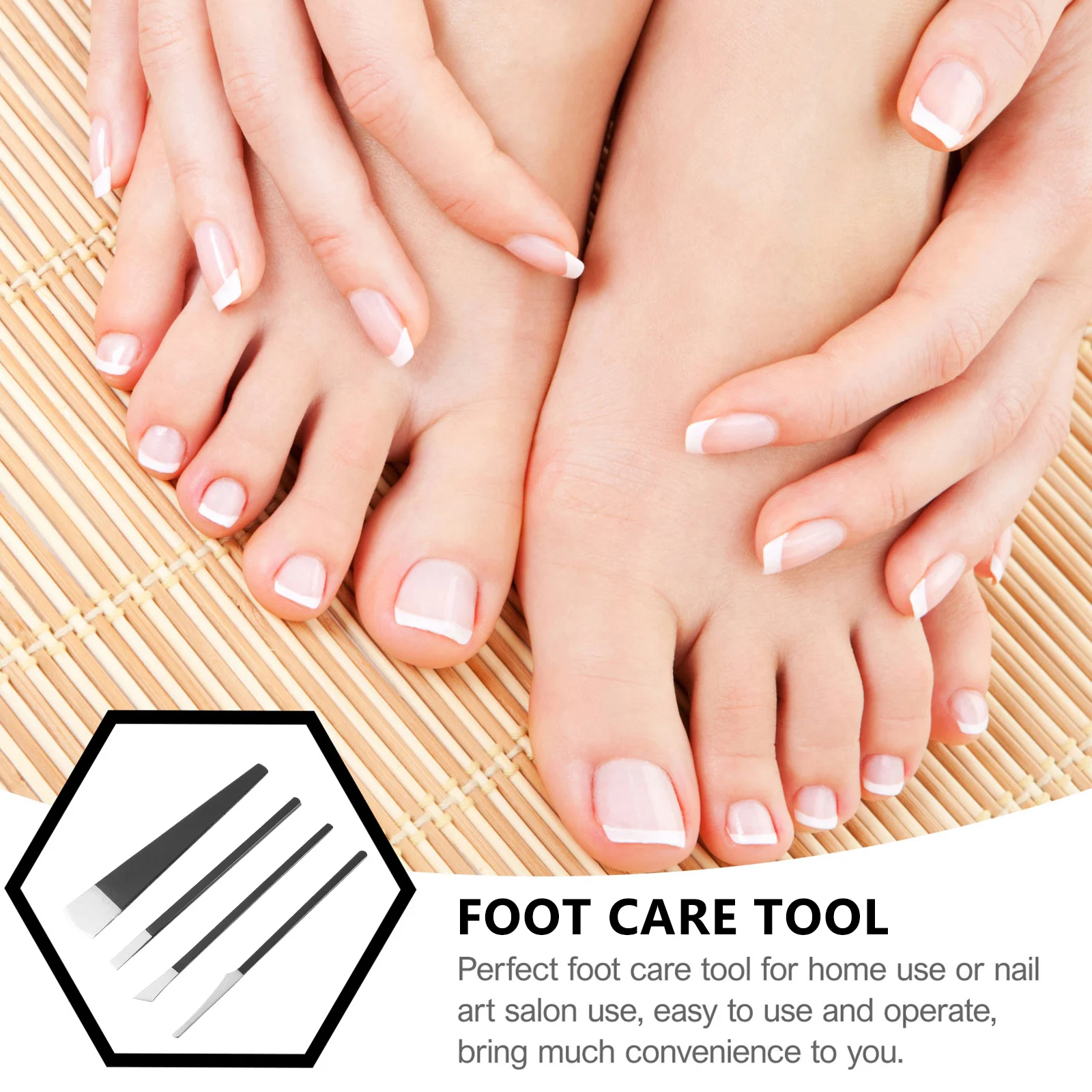 

4pcs Pedicure Set High Manganese Steel Foot Care Tools Lightweight Compact Callus Remover Nail File Dead Skin Exfoliator Foot