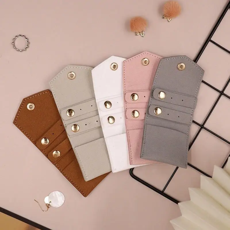 

Portable Travel Jewelry Organizer Roll Jewelry Bag Rollable Foldable Jewelry Case for Earrings Display with Bracelet Ring
