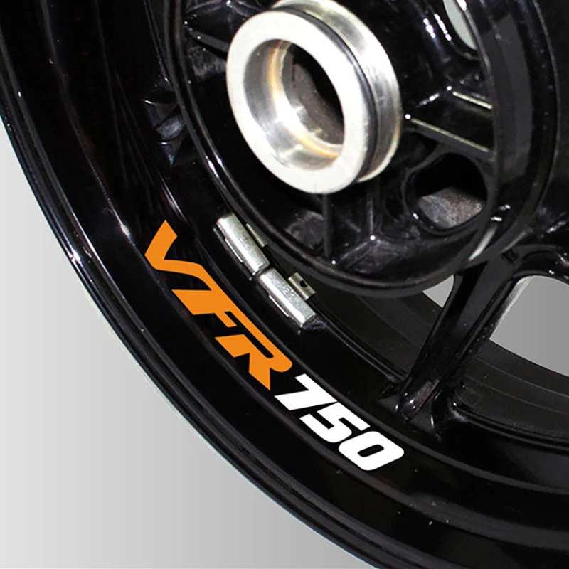 Wheel Reflective Decalques Decoração, Motocicleta Styling Stripes, Pneu Aro Weterproof Sinal Adesivos para Honda VFR750, Vfr750