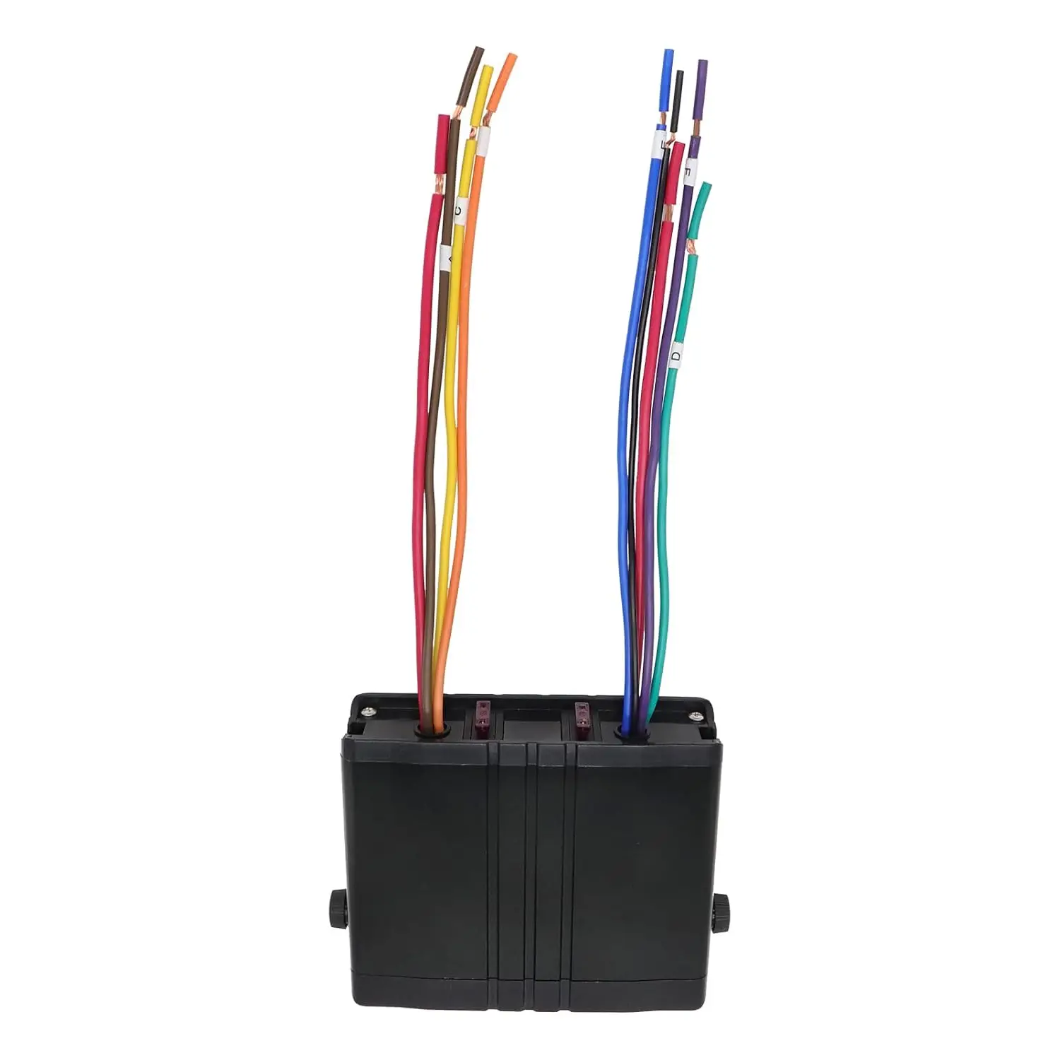 6-Gang 12V 40A Max SPST On Off Rocker Toggle Switch Panel Box with 12 AWG Wires for Car Trucks Boats RVs Motorcycle ATV Accessor