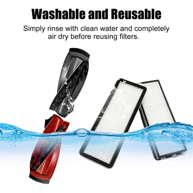 CYCLI-Vacuum Cleaner Replacement Parts For Roborock Qrevo Curv/P20 Pro Accessories Brush Filter Mop Bags