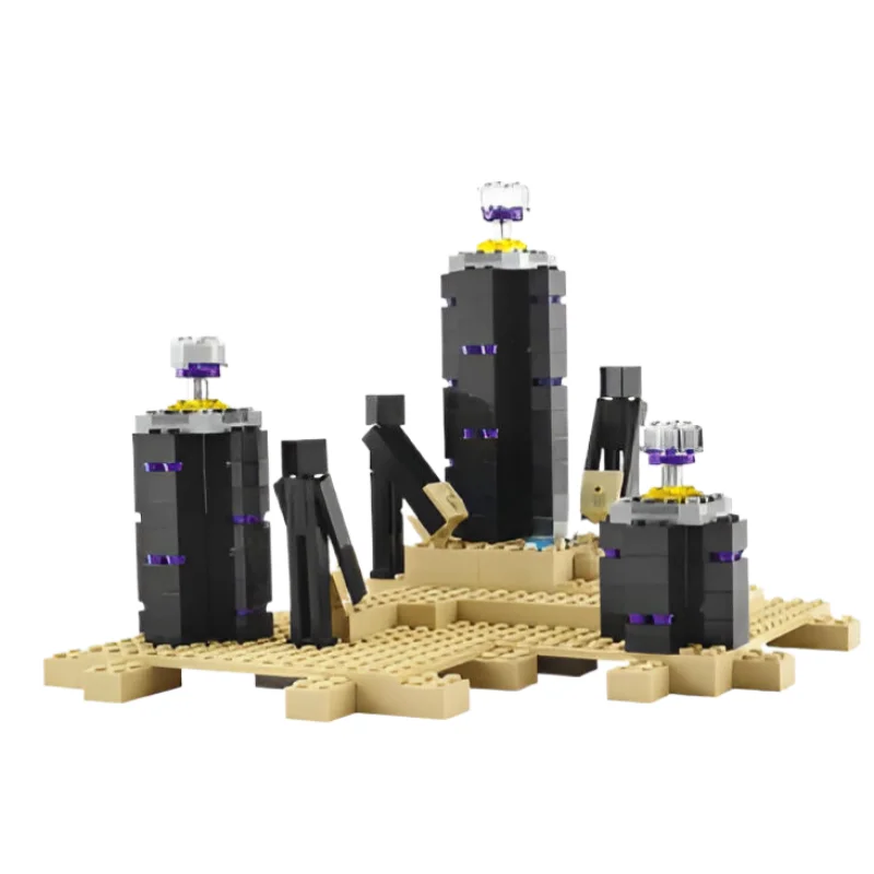 Pixel Block World Building Block Battle Final Dragon The Ender Dragon Assembly Building Block Model Boy Toy Christmas Gift