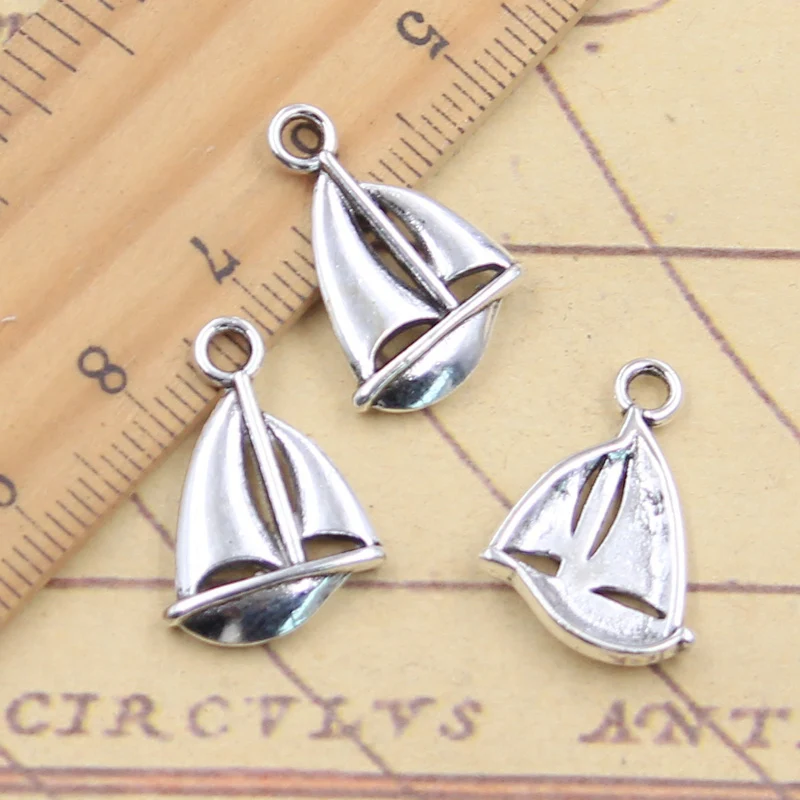 20pcs Charms Sailboat Ship Boat 20x14mm Tibetan Silver Color Pendants Antique Jewelry Making DIY Handmade Craft