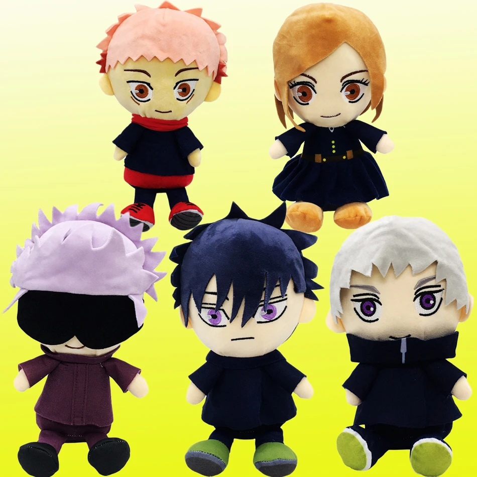 25cm Jujutsu Kaisen Plush Toys Anime Gojo Plushies Fushiguro Megumi Kugisaki Nobara Gojo Satoru Soft Stuffed Dolls Kids Gifts