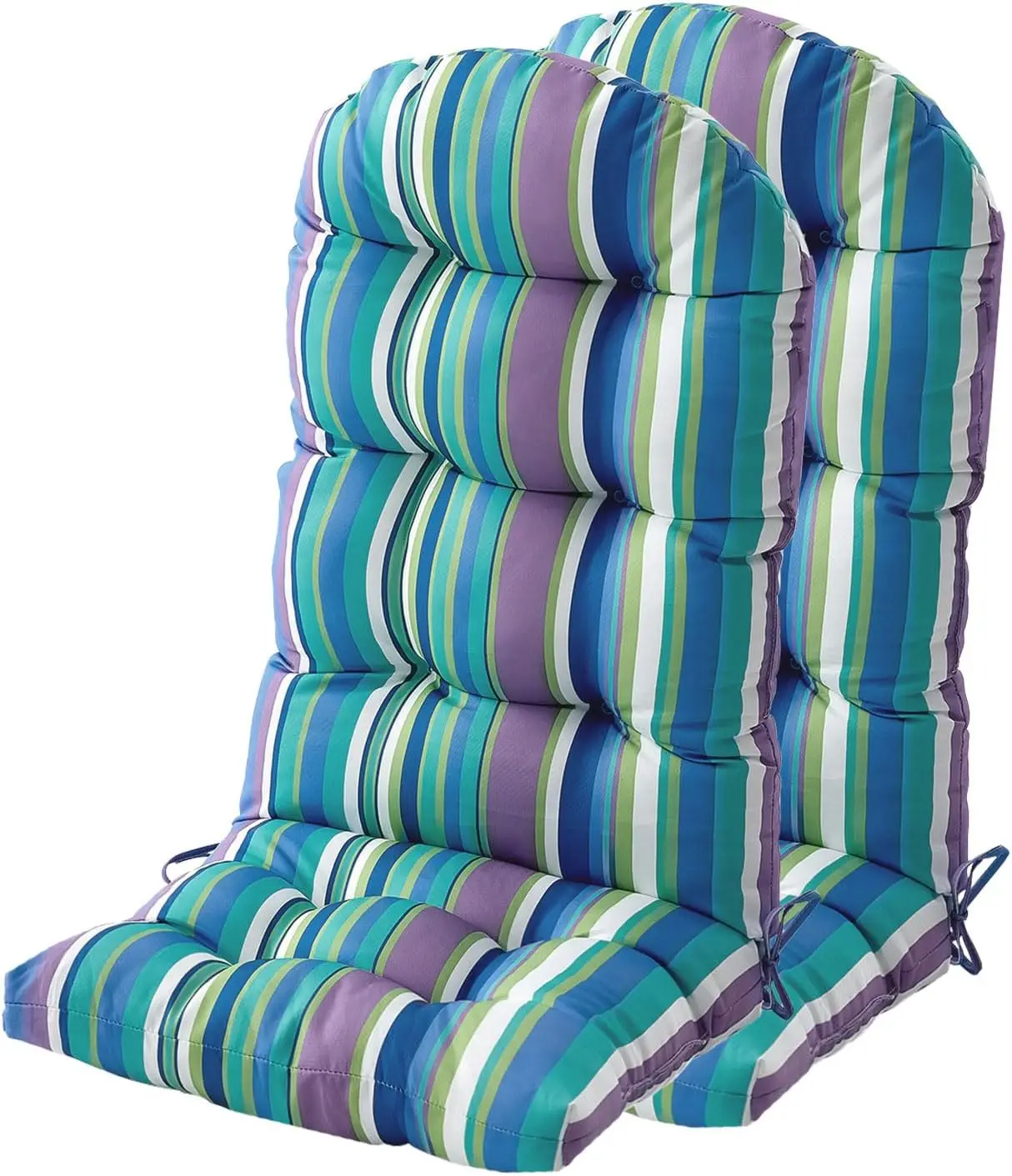 

Adirondack & Rocking Chair Cushion, High Back Patio Cushions - Waterproof Solid Tufted Pillow, Indoor/Outdoor Pads with Ties