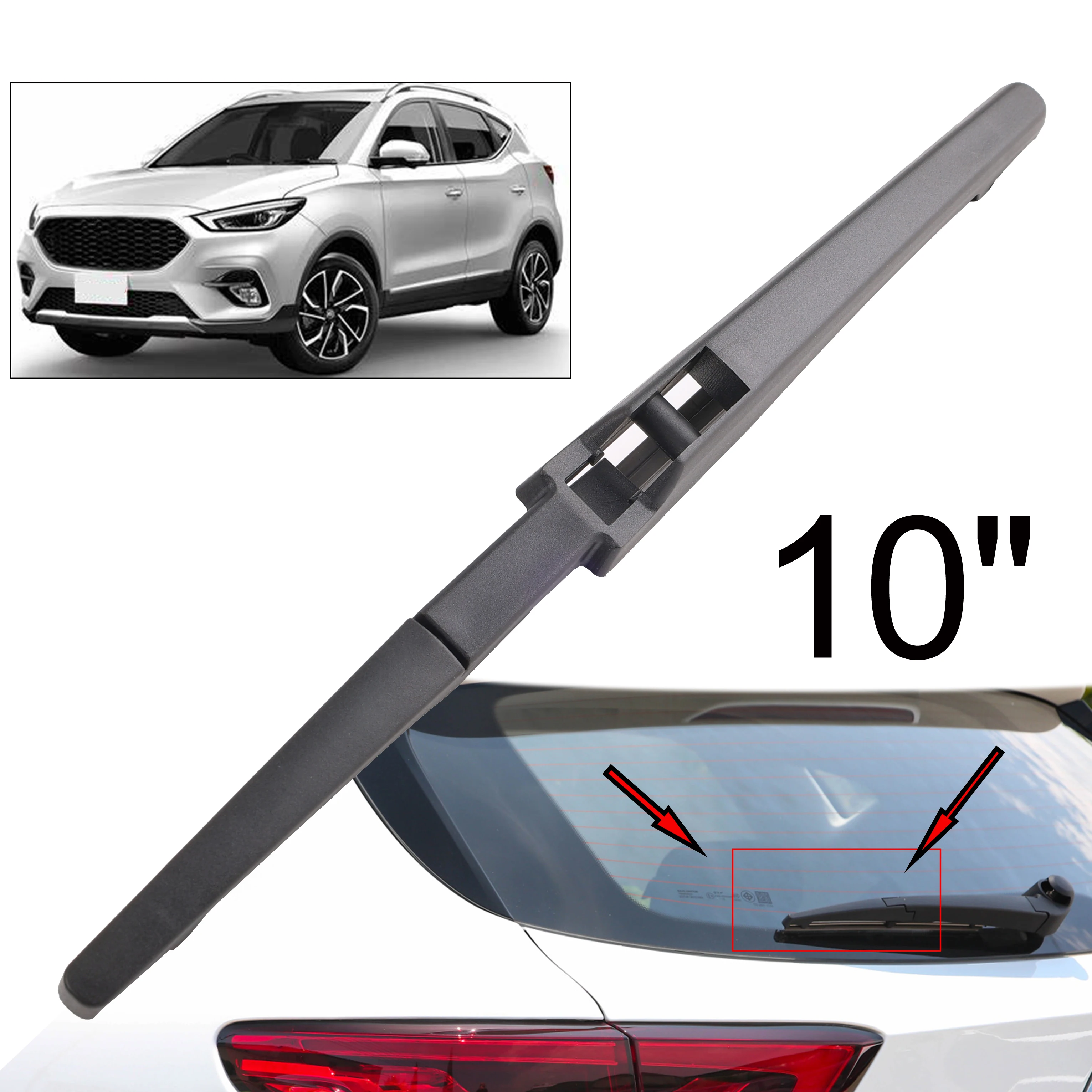 Xukey Rear Wiper Blade For MG ZS EV MGZS MGZSEV 10"/255mm Car Windshield Windscreen Rubber 2018 2019 2020 2021 2022 2023 2024