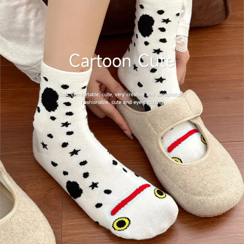 

Sock Leisure Athletic Sports Crew Dress Women Cotton sweat-absorbing Breathable mid-calf Cartoon Funny Fun Stripes B2W130