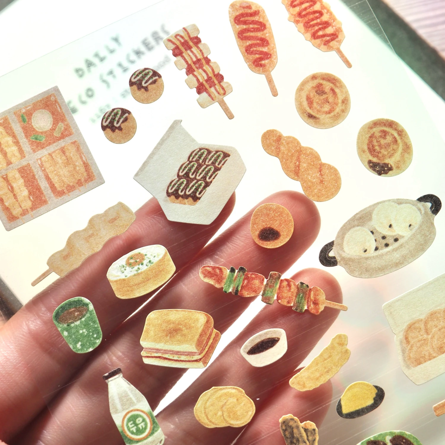 Korean Import Suatelier Snack Pancakes Street Food Stickers Scrapbooking Diy Journal Stationery Sticker School Dec Supplies 1167