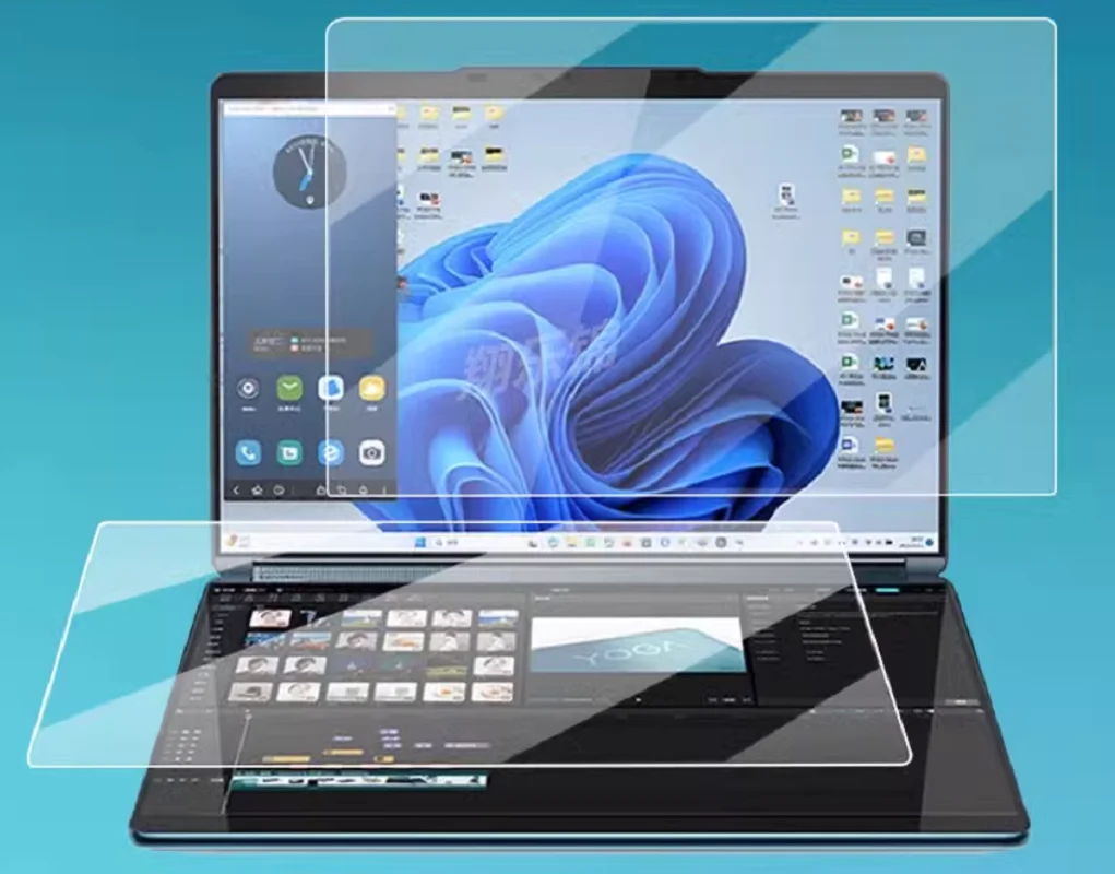 Błyszczący ekran 13.3 + mały ochraniacz ekranu do książki LENOVO jogi 9I 2023