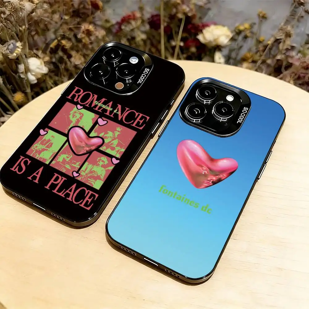 Fontaines -DC Romance Phone Case For iPhone 17,16,15,14,13,12,11 Plus,Pro Max,XS,Colorful Silver Phone case Funda Cover