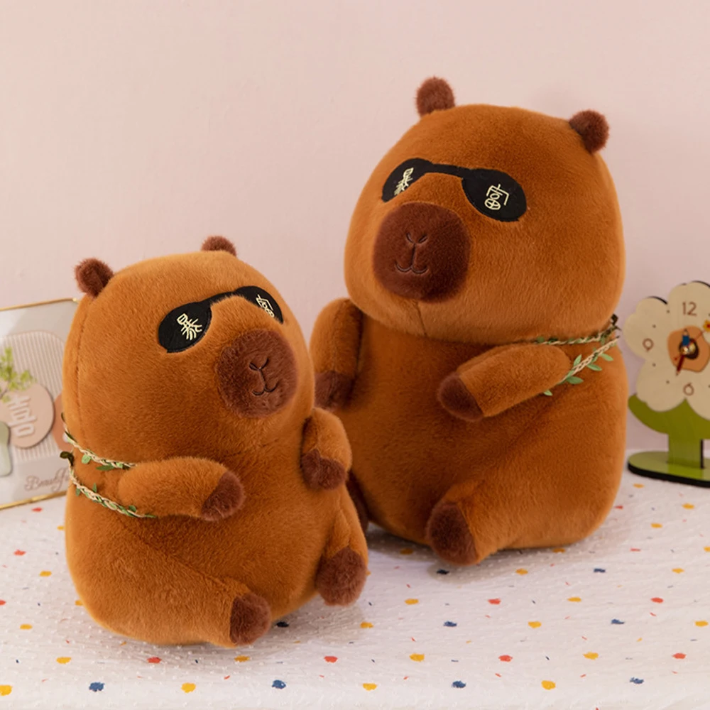 Capybara Doll To Be Rich Capybara Plush Toy Gourd Backpack Soft Capybara Cotton Doll Animal Cute Capybara Stuffed Doll Birthday
