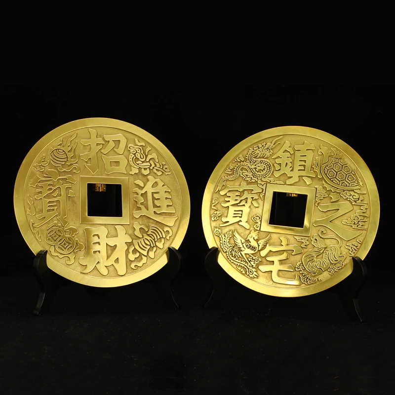 Large copper coin ornaments for home collection