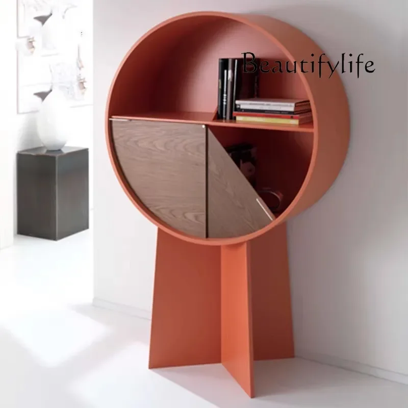 

FJ Italian light luxury paint porch cabinet entrance hall cabinet living room wall storage decorative cabinet