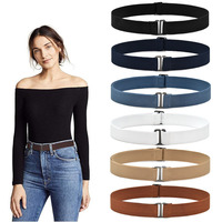 1pc Women's Elastic Comfortable & Adjustable One-Size Anti-Slip Pants Lady Belt, Fits Most, High Quality Convenient Madam Belts