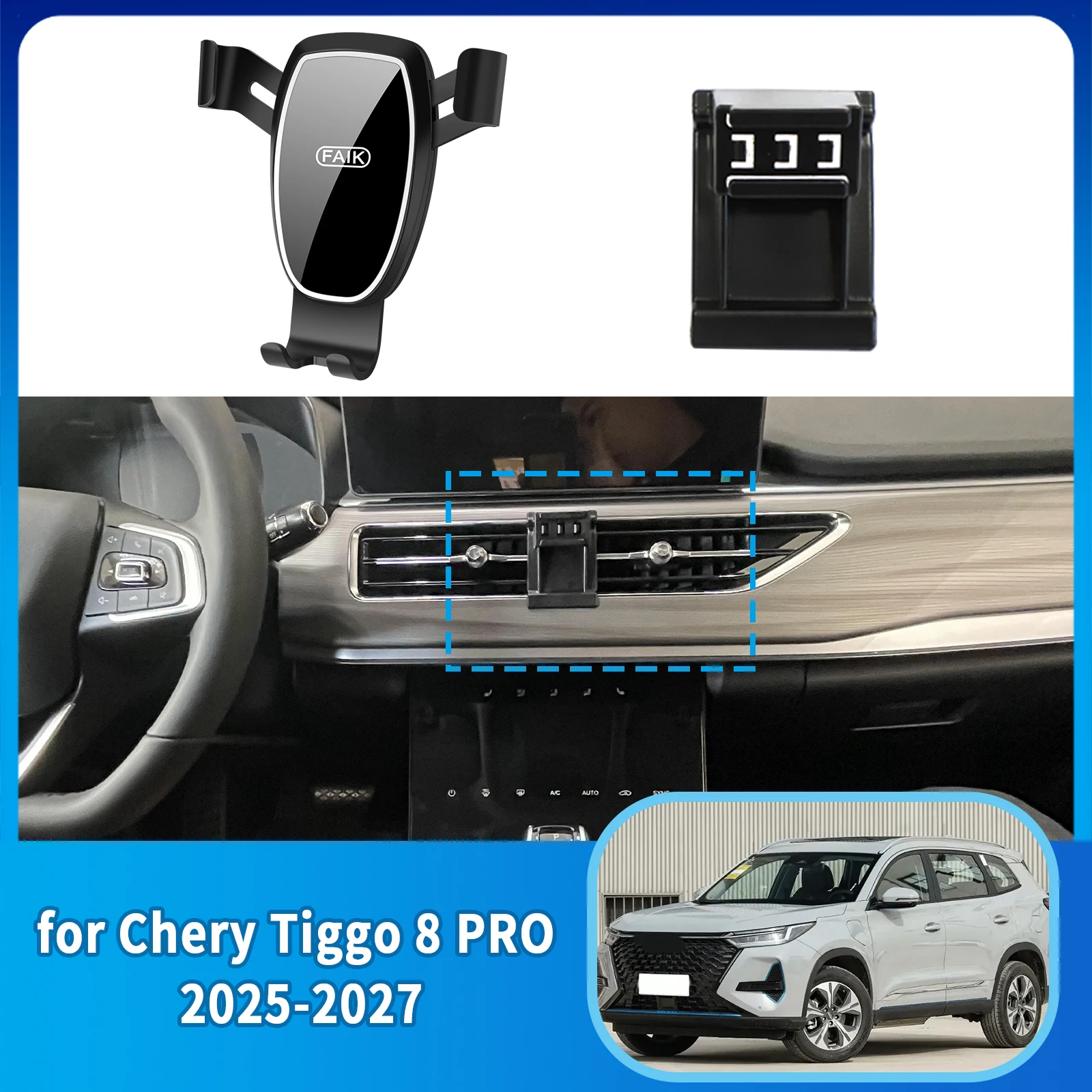 

Car Mobile Phone Holder for Chery EBRO S800 Tiggo 8 PRO MAX PHEV 2025 2026 2027 Navigation Stand Auto GPS Bracket Accessories