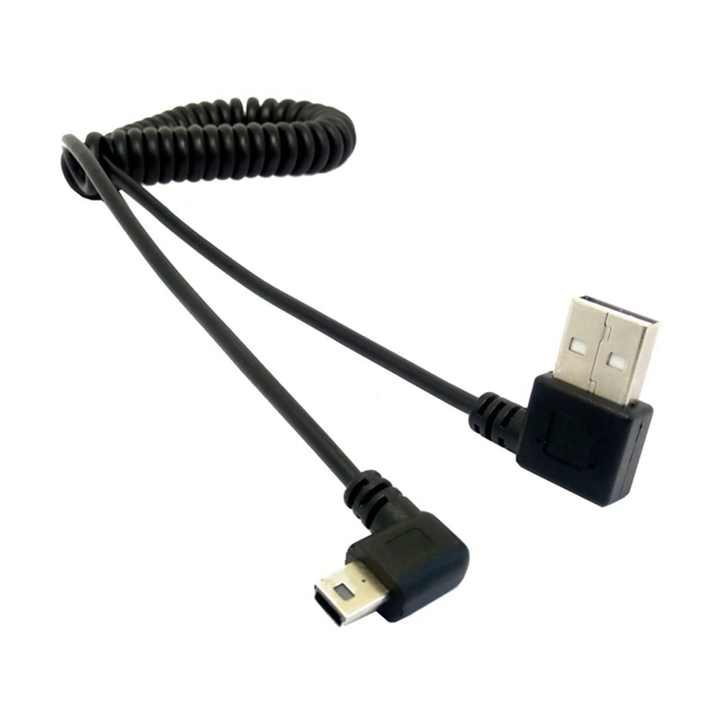 Cavo USB maschio da 90 gradi a mini USB a molla elastica destra per disco rigido Mobile e navigazione Mobile