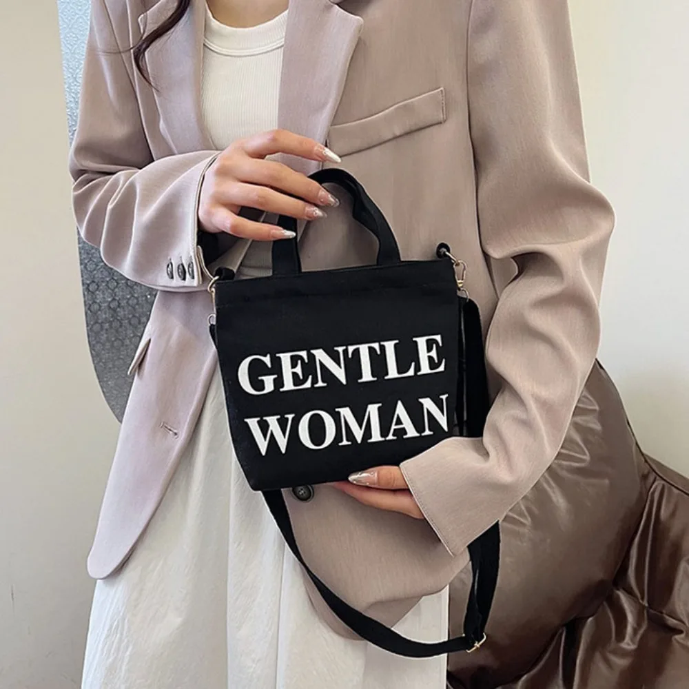 Thailand Gentle Woman GW Printed Canvas Shoulder Bag Underarm Bag Casual Handbag Messenger Bag Daily Commuting Bag