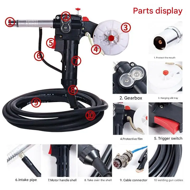 200A Mig Spool Gun for Aluminum Welding Wire-Drawn Push Pull Torch for Tube Mill Line view 4