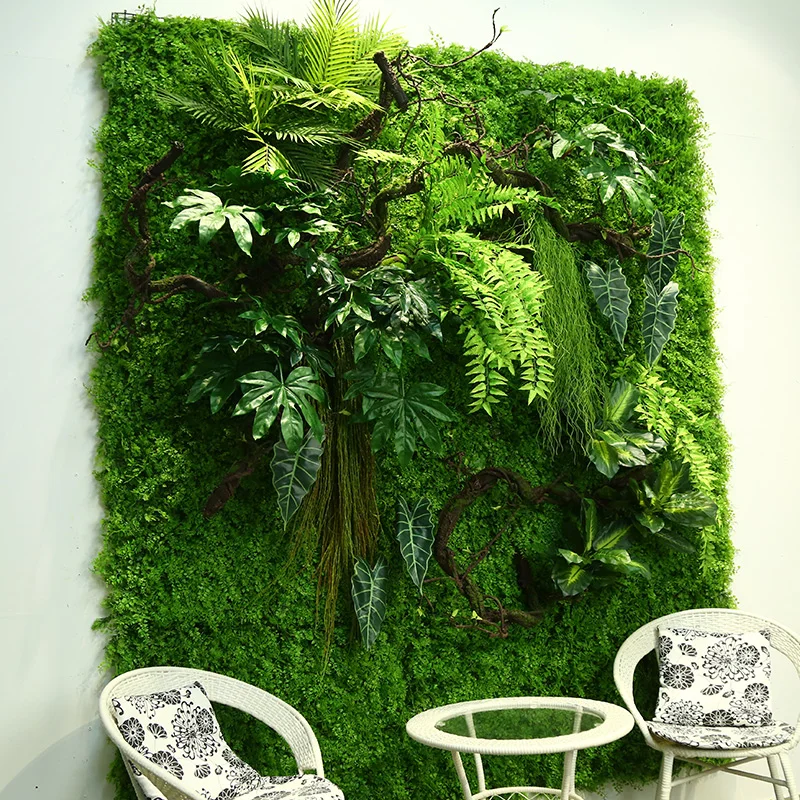 

Customizable Indoor Decor 3D Greenery Vertical Wall Plant System Fake Green