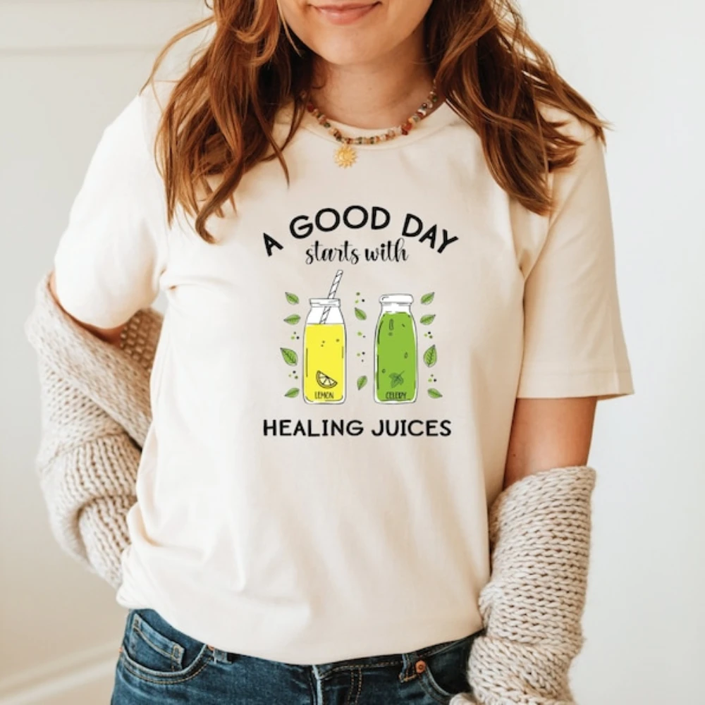 Celery Juice T-Shirt Celery & Lemon Juices Shirt Green Juice Shirts Detox Juice Shirt Plant-Based Vegan T Shirt Vegan Gift Tops