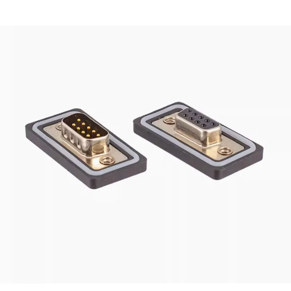 EDB1 Female Socket Solder Wire Straight Pin Socket With Dust Cover DB9 D15H Waterproof IP67 RS232 Female Electrical Equipment