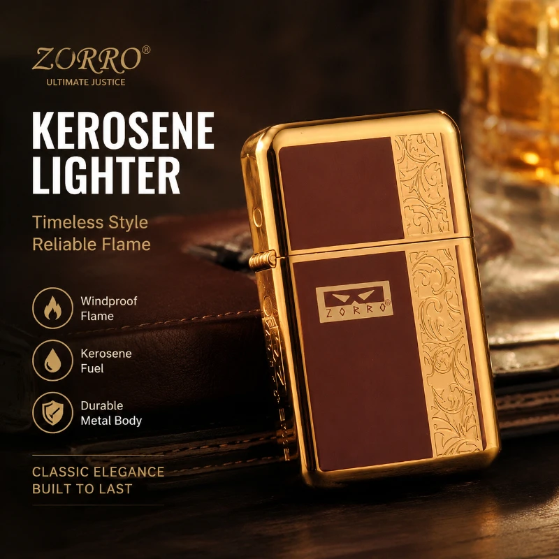 ZORRO Upgrades The Third Generation Cotton Oil Lighter Resin Process Sealed Movement Brass High-end Personalized Gift