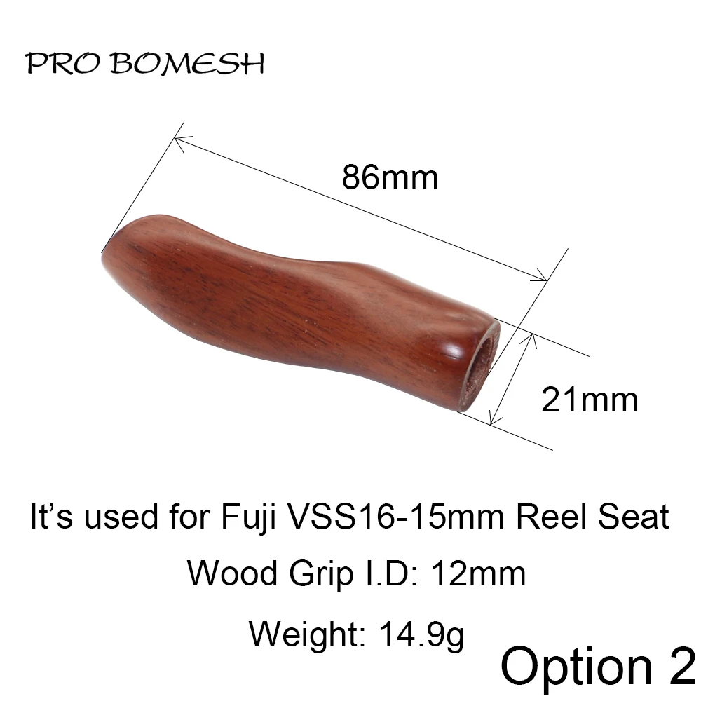 Pro Bomesh 1 Piece 9.5g Fuji VSS16 Reel Seat Wood Rear Grip Split Grip DIY Fishing Rod Building Component Repair Rod Pole