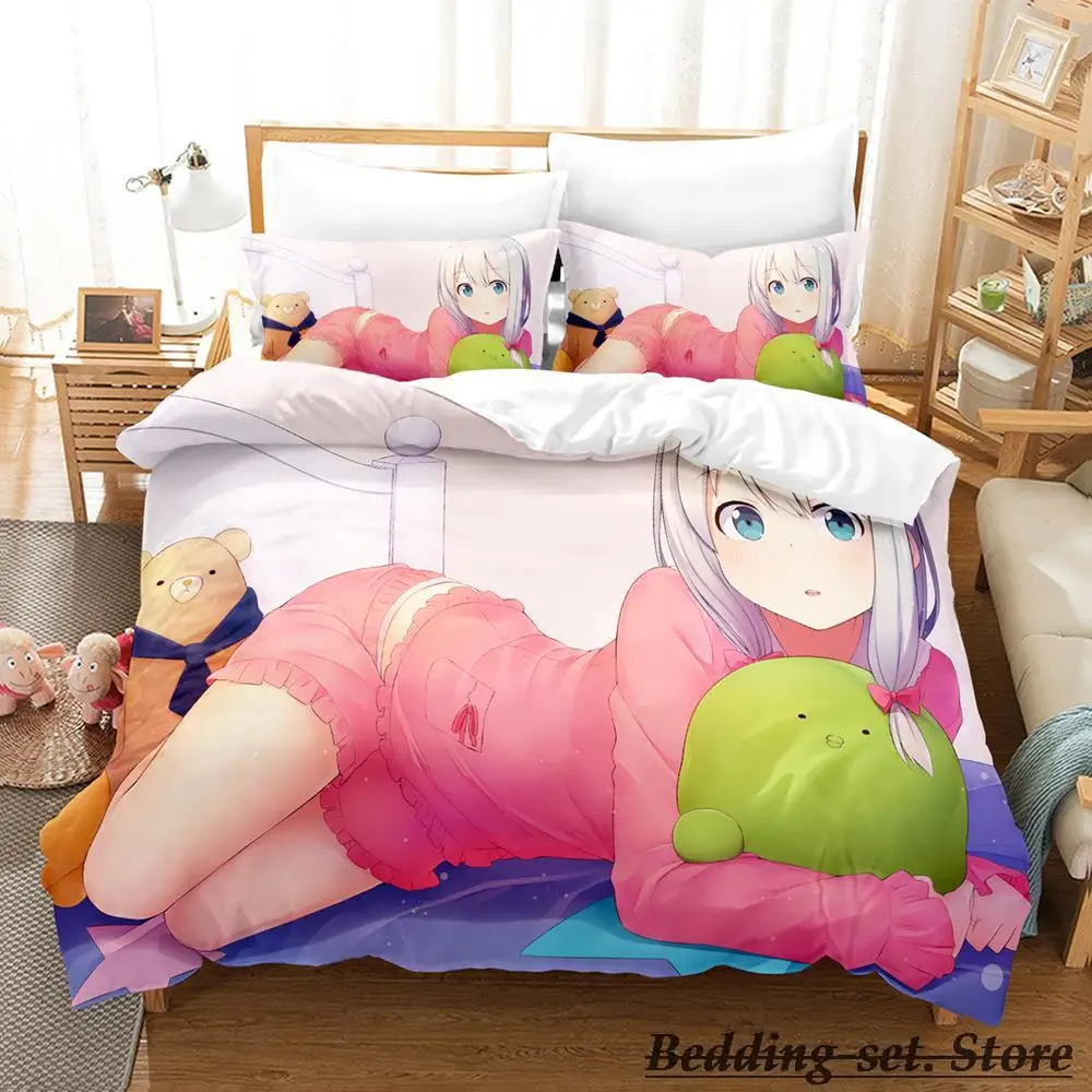 

Sagiri Izumi Bedding Set Single Twin Full Queen King Size Bed Set Adult Kid Bedroom Duvetcover Sets Anime parure de lit Bed