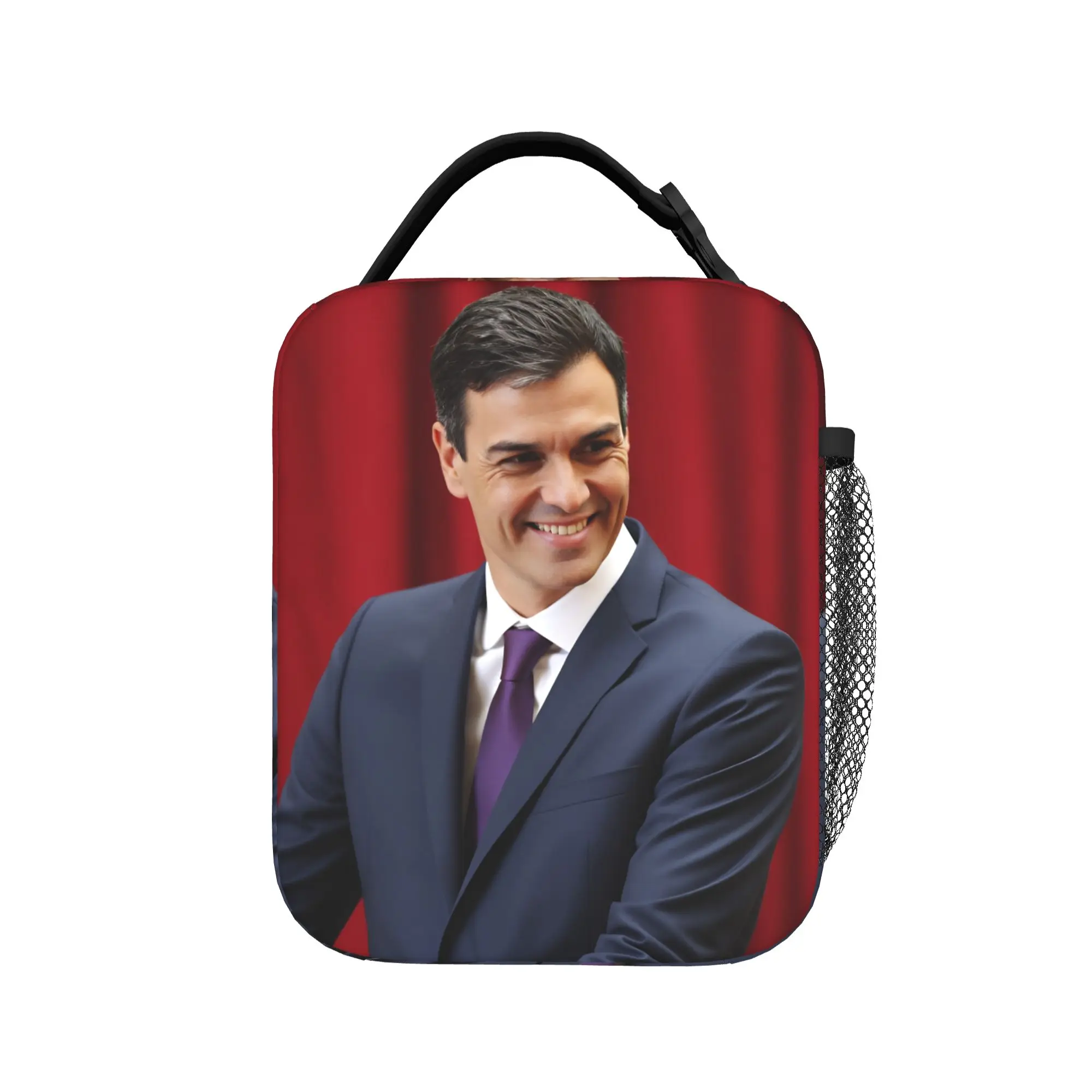 Pedro Sanchez Lunch Bag  Convenient Lunch Box Child Picnic Print Cooler Bag Aesthetic Waterproof Tote Food Bags
