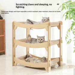 Árbol rascador multi-nivel resistente para gatos con sisal y camita