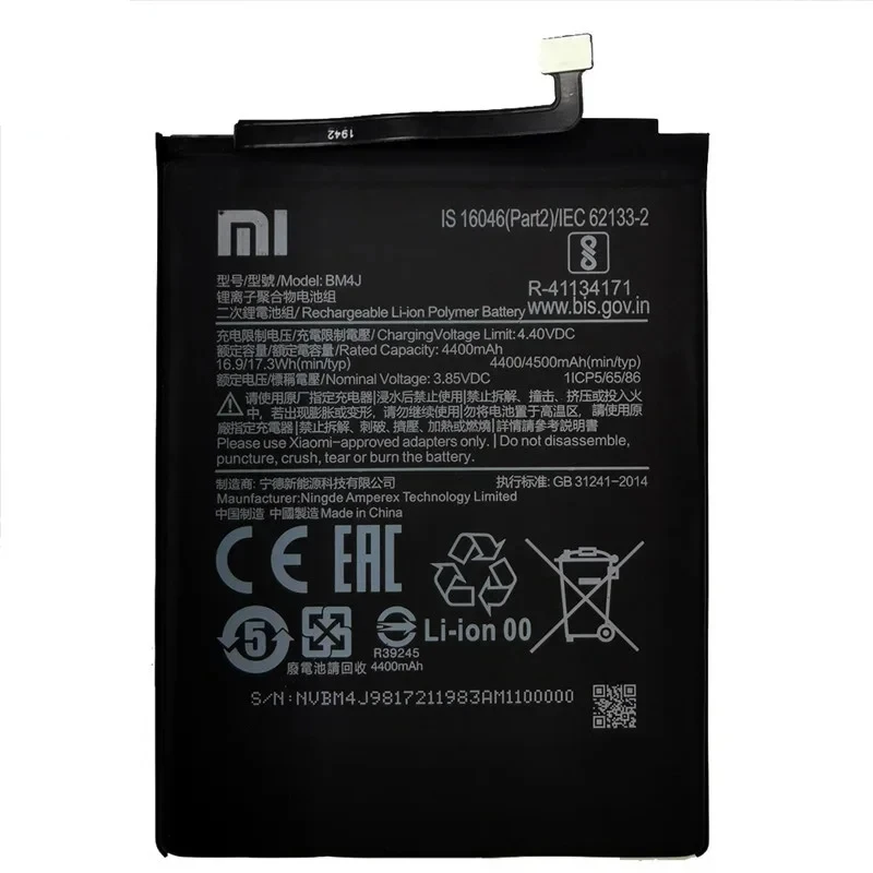 New Original BM4J Battery For Xiaomi Redmi Note 8 Pro Note8 Pro BM4J Replacement Phone Battery 4030mAh + Free Tools