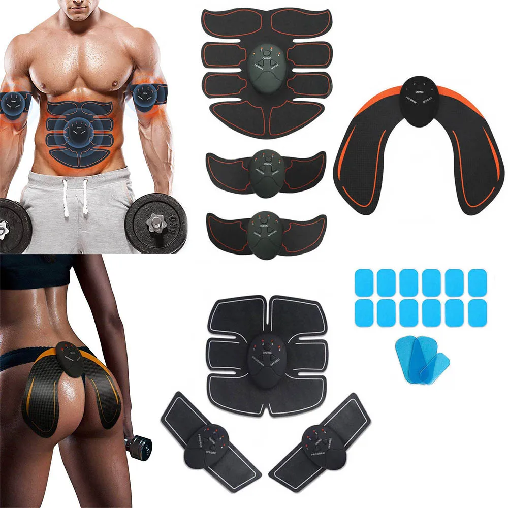 Stimulateur Musculaire Abdominal EMS, Masseur, Entraîneur Fessiers et Hanches, Appareil d'Électrostimulation, Tonificateur Musculaire pour la Maison, Amincissement Corporel