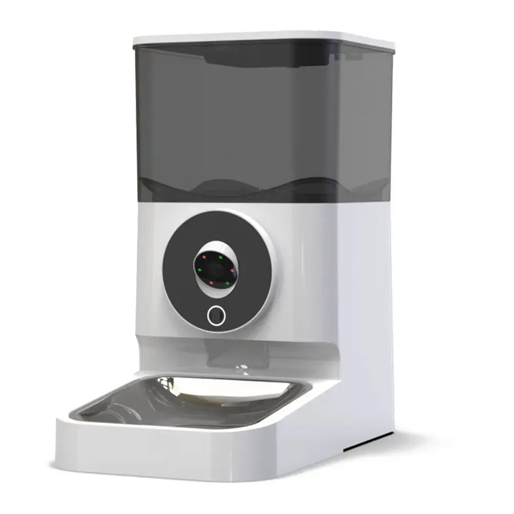 

Smart Automatic Pet Feeder High-Definition Camera Stainless Steel Portable Bowls For Dogs Cats 4L Capacity Worldwide Voltage