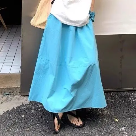 

Premium elastic high-waisted one-look skirt 2025a-character umbrella skirt, covering the meat and showing thinness, niche skirt