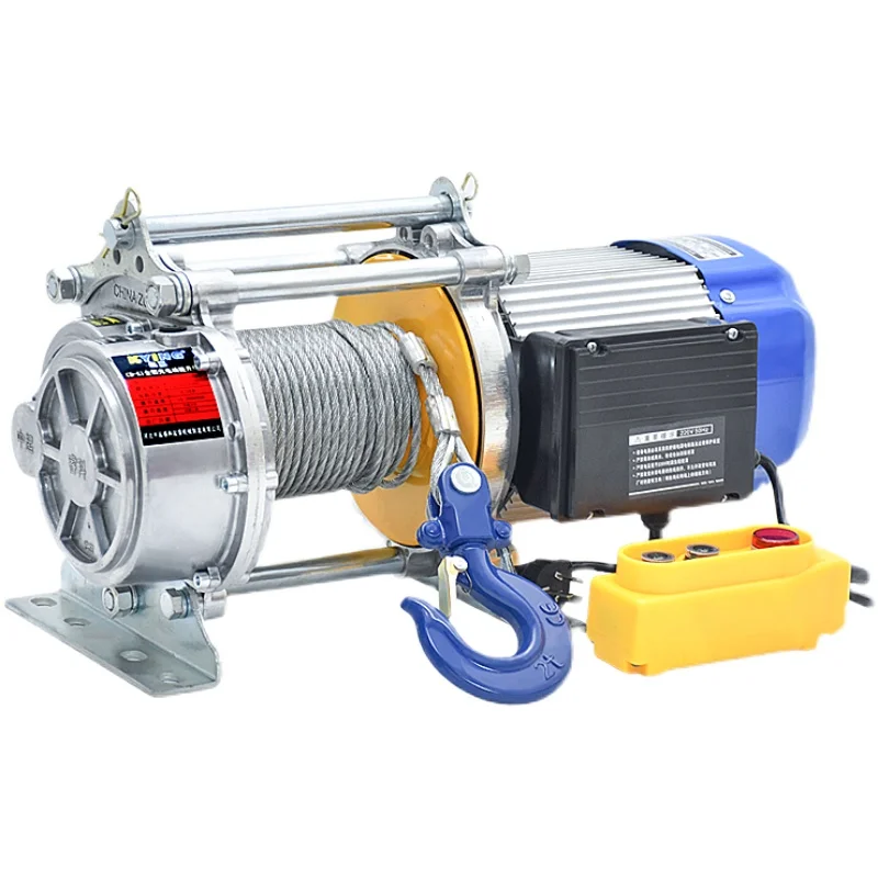 220V Fast Silent Electric Hoist Winch 1T-1.2T-3T Household Crane Lifting Tool for Decoration Freight Elevator