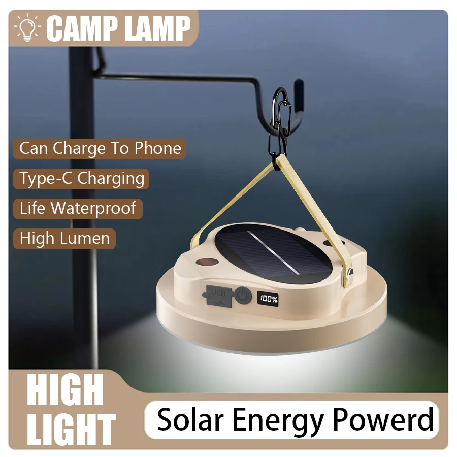

Portable Lantern Power Bank 5 Lighting Modes Red/Blue Alert Light Magnetic Base IPX4 Waterproof Large Capacity Portable Lantern