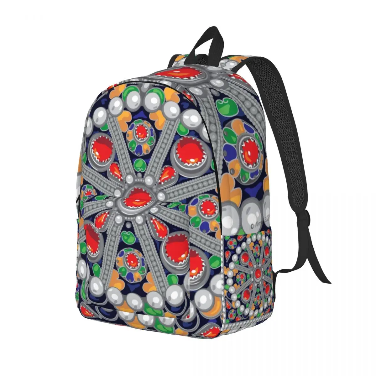 Tafzimth Kabyle Fibula Canvas Backpack Women Men Water Resistant College School Geometric Ethnic Berber Bag Printing Bookbags