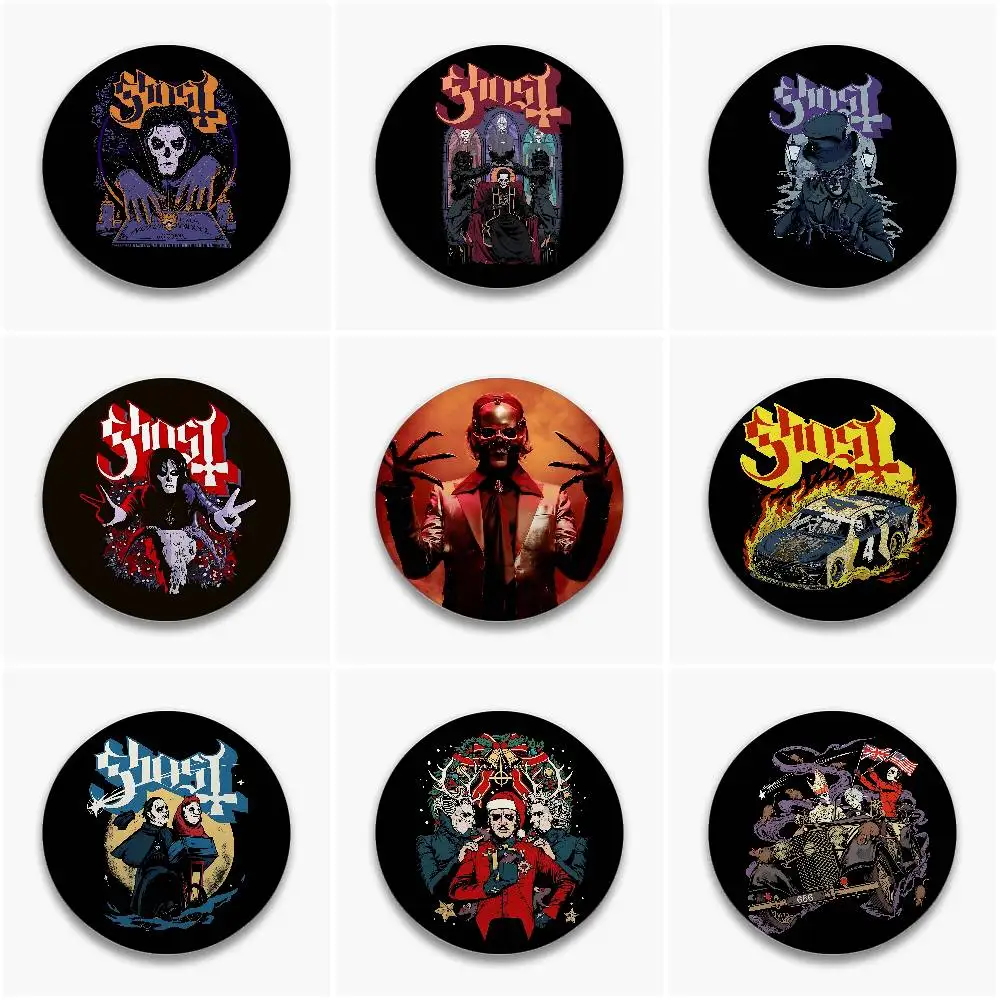Dark G-GhostS Band Badges Button Pin Handmade Brooch For Clothes Badge Backpack Decoration Accessories