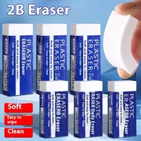 Soft 2B Eraser White Made in China, Plastic Rubber Pencil Eraser Students Drawing Tool, Sketches Paintings Fine Arts Eraser