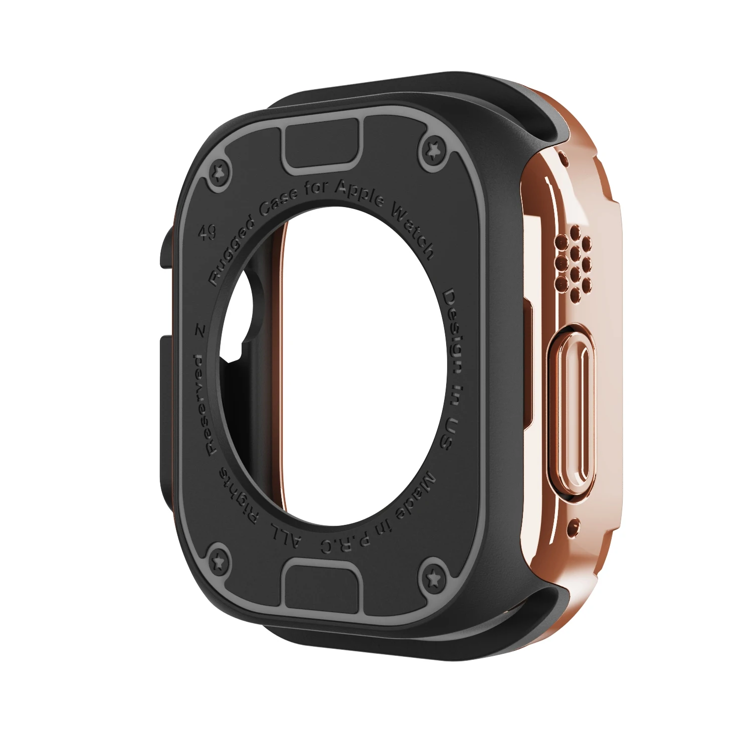 Coque 2 en 1 pour Apple Watch Series 9/8/7 Ultra, 41mm, 45mm, 40mm, 44mm, 49mm, TPU + PC, Protection Antichoc, Pare-chocs pour iWatch 6/5/4/se