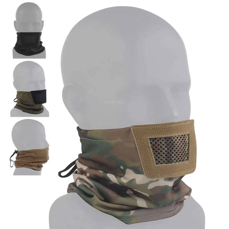 Paintball Protection Mask Padded Mesh Breathable Half Face Hiking Camping Sports Scarf Mask Cycling Shooting Windproof Masks