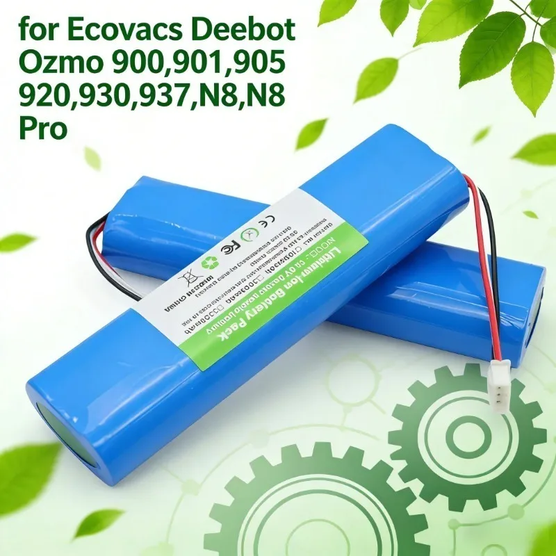 14.4V 5200mAh Li-ion Battery for Ecovacs Deebot Ozmo 900-937 Series N8 N8 Pro Robot Vacuum Cleaner Replacement Power Supply