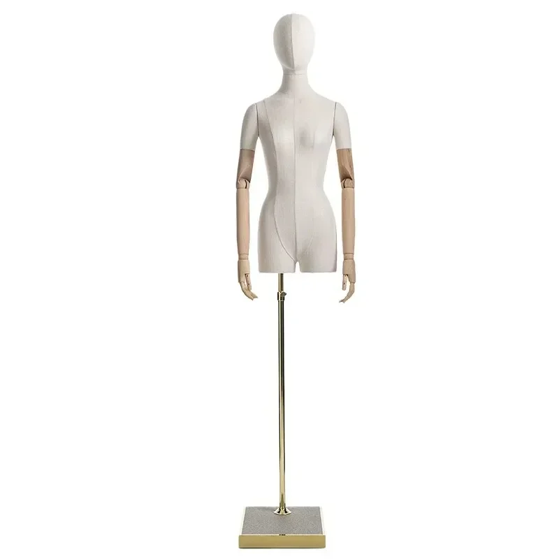 mannequin femme magasin fashion half body mannequins torso FiberGlass Wooden knuckle hand clothes display female mannequins